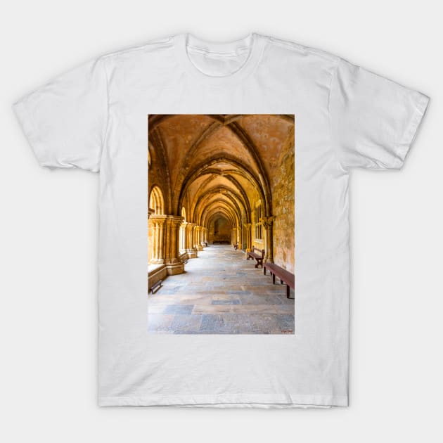 The Cloister at the Old Coimbra Cathedral T-Shirt by BrianPShaw